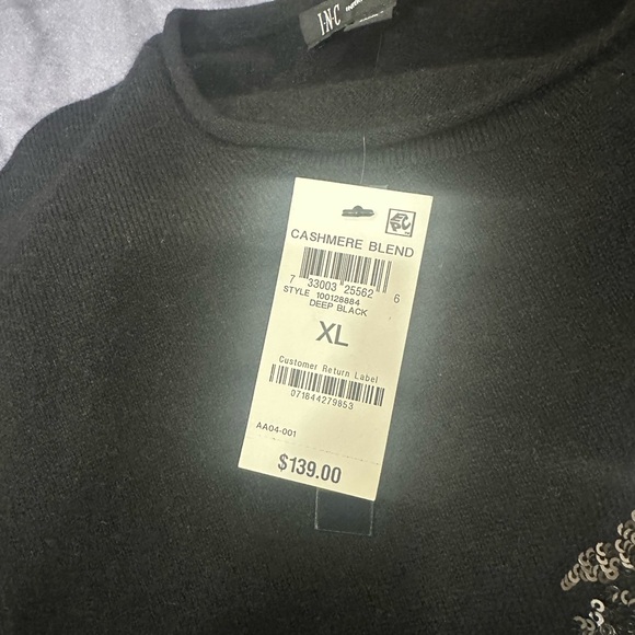 Cashmere Blend INC skull black sweater! - Picture 2 of 3